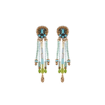 Aqua Mirage Glass Bottom Boat Earrings