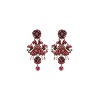 Ayala Bar Mulled Wine Velvet Vintage Earrings