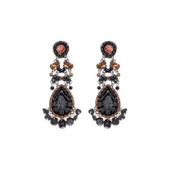 Ayala Bar Obsidian Night The Dinner Party Earrings