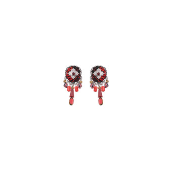 Ayala Bar Crimson Fire Hot Coral Earrings