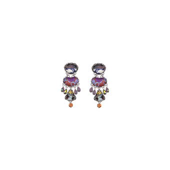 Ayala Bar Winter Warmth Ember and Amethyst Earrings