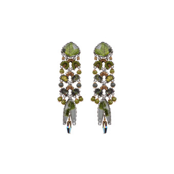 Ayala Bar Forest Reflection Fern and Fog Earrings