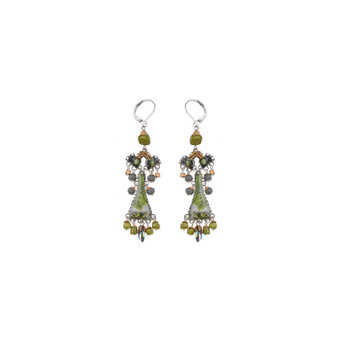Ayala Bar Forest Reflection Deep Moss French Wire Earrings