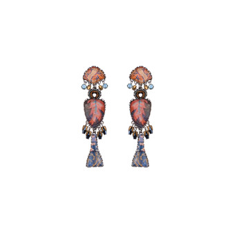 Ayala Bar Amber Bloom Copper Leaf Earrings
