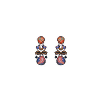 Ayala Bar Amber Bloom Blush and Bronze Earrings
