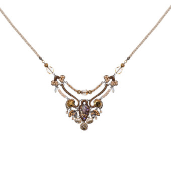 Ayala Bar Drops of Gold Honey and Pearl Necklace