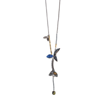 Ayala Bar Moonlight Shimmer Silver Leaf Necklace