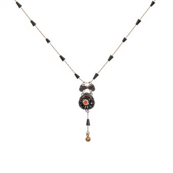 Ayala Bar Obsidian Night Black Satin Necklace