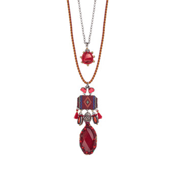 Ayala Bar Crimson Fire Red Caravan Necklace