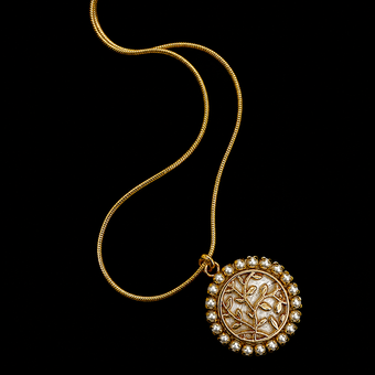 Michal Golan Luster & Light Pearl Branches Circle Necklace