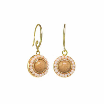 Michal Golan Byzantine Rustic Jasper Circle Earrings