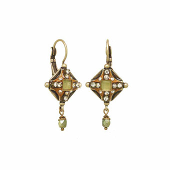 Michal Golan Byzantine Green Aventurine Starburst Earrings