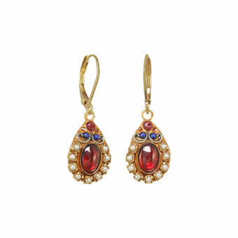 Michal Golan Byzantine Garnet Drop Earrings