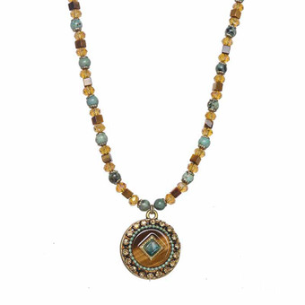 Michal Golan Byzantine Turquoise Circle Beaded Necklace IV