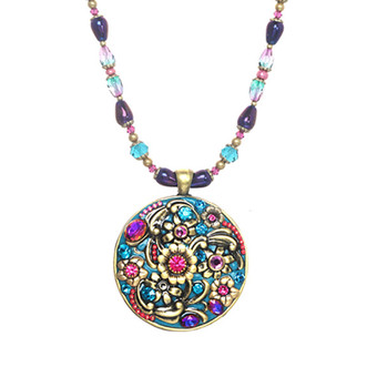 Michal Golan Teal Circle Necklace