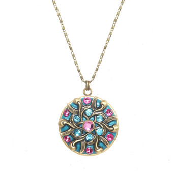 Michal Golan Teal Circle Necklace II