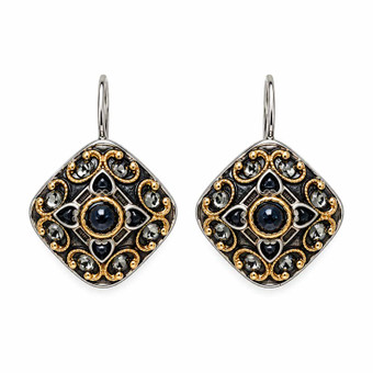 Michal Golan Metallika Hematite Diamond Wire Earrings