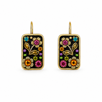 Michal Golan Midnight Garden Rectangle Earrings