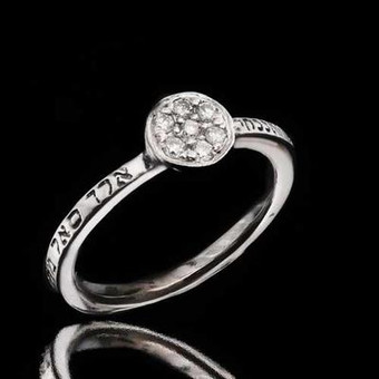 Kabbalah Amulet Diamond Ring For Abundance