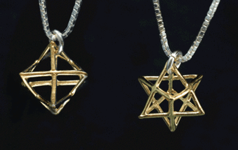 Kabbalah Gold Merkaba Pendant