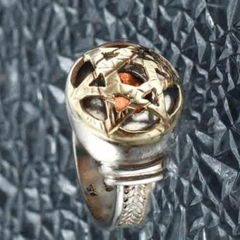 5 Metal Israeli Star Of David Gold Ring