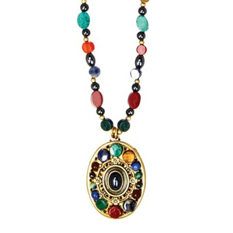 Michal Golan Necklace - Durango Oval Beaded Chain