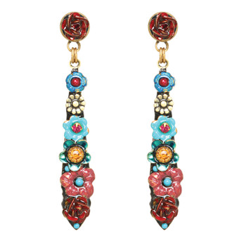 Michal Golan Earrings - Eden 2 Parts Long Dangle