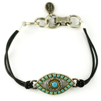 Evil Eye Bracelet From Michal Golan - Medium Eye With Blue Center