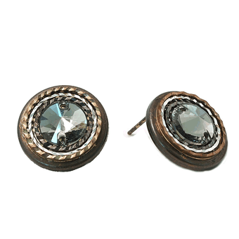 Anat Collection Earrings - Round Crystal