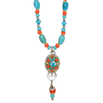 Michal Golan Beaded Oval Necklace