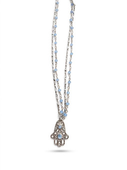 Michal Golan blue Hamsa Necklace