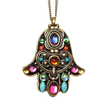 Michal Golan Evil Eye Hamsa Necklace