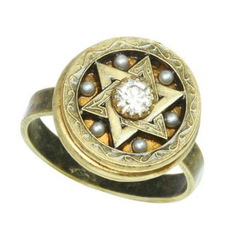 Gold And Crystal Star Of David