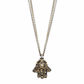 Michal Golan Black and Gold Small Hamsa