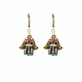 Michal Golan Multiblack  Earrings Hamsa