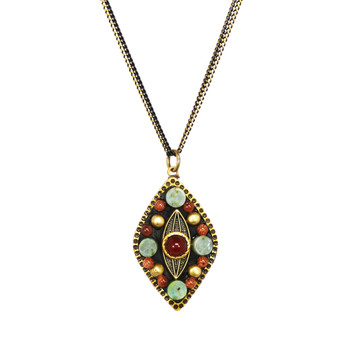 Teal Michal Golan Jewelry Small Diamond Pendant Necklace