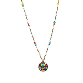 Michal Golan Jewelry Small Round Multi-eye Necklace