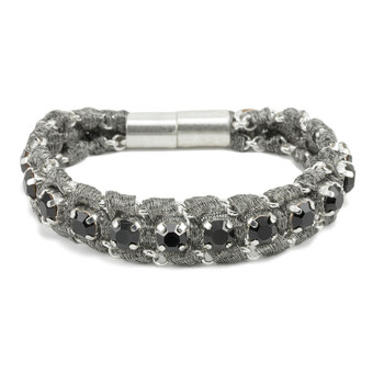 Anat Jewelry Ella Stone  Gray Black Bracelet