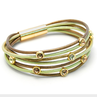 Anat Jewelry Green Crystal Shabby Chic Bracelet