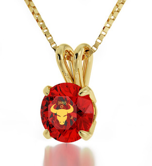 Gold Taurus necklace from Inspirational Jewelry