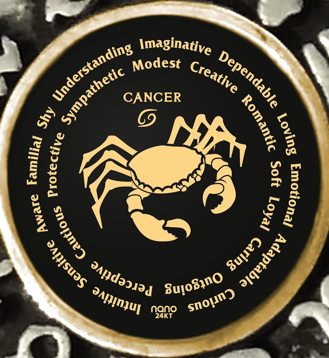 Nano Jewelry Cancer Zodiac Wheel Necklace