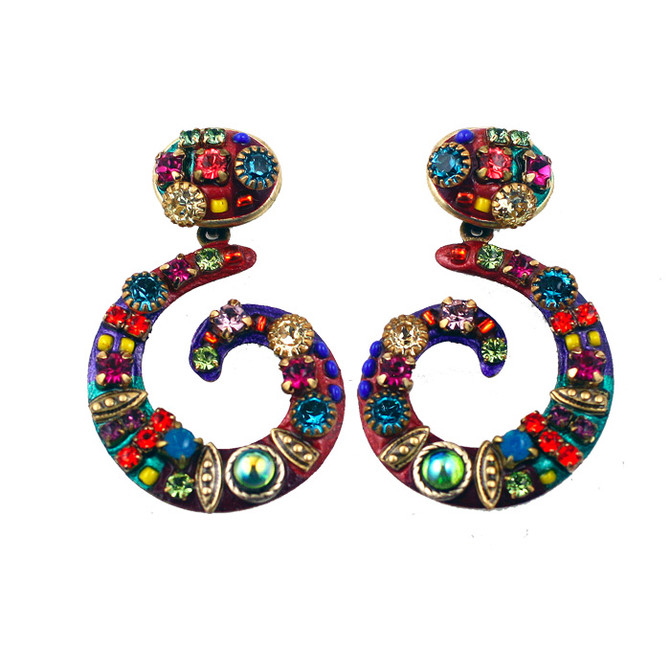 Michal Golan Multicolor squiggle earring
