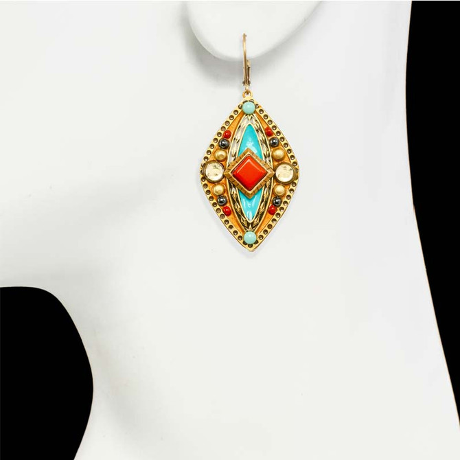 Gold Michal Golan Jewelry Southwest Earrings - second image