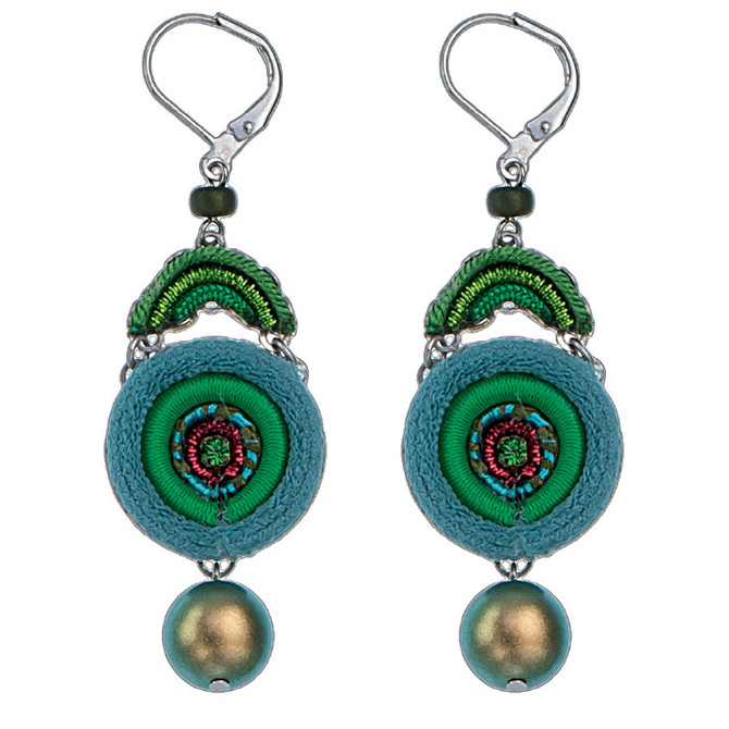 Green Cornelia earrings by Ayala Bar Jewelry