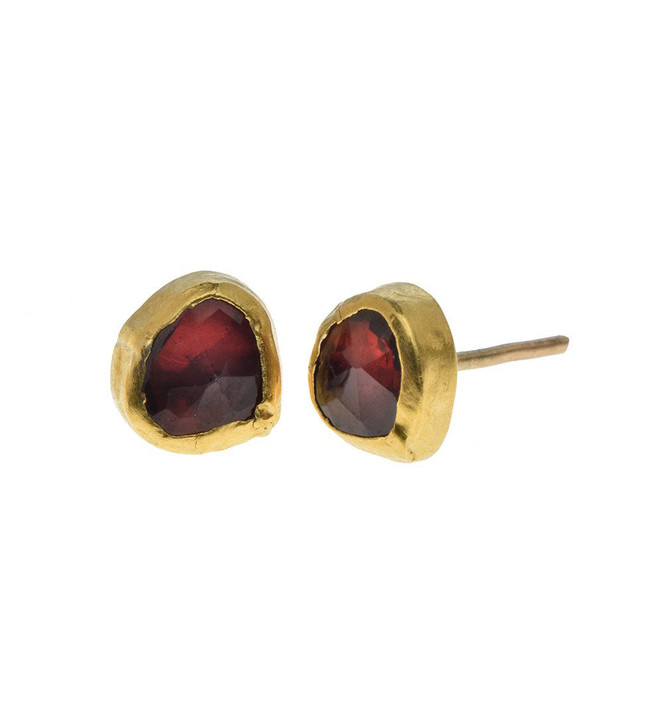 Garnet Vine stud Earrings by Nava Zahavi - New Arrival