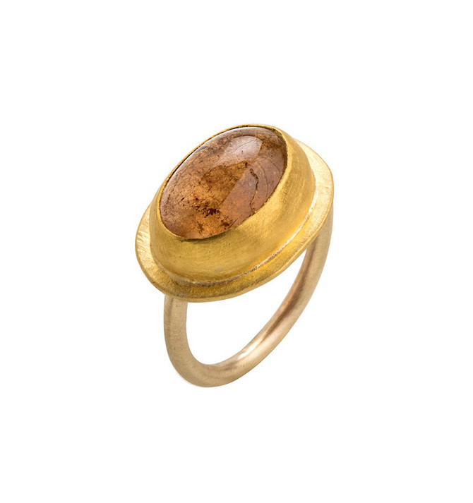 Cats Eye Tourmaline Gold Ring by Nava Zahavi - New Arrival