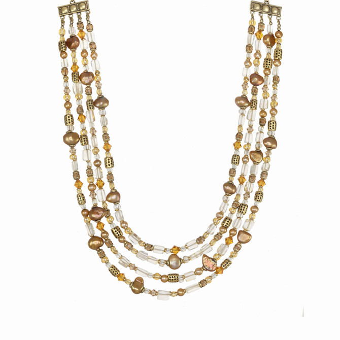 Michal Golan Citrine 4 Strand Necklace