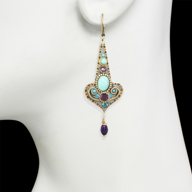 Michal Golan Kasbah Motif Drop Earrings