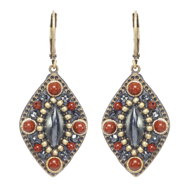 Red Michal Golan Jewelry Canyon Style Earrings