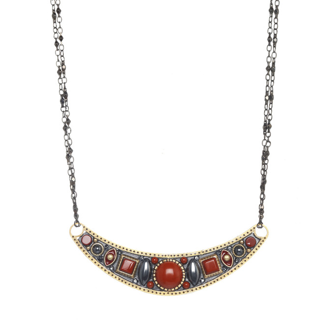 Michal Golan Canyon Large Half Moon Necklace